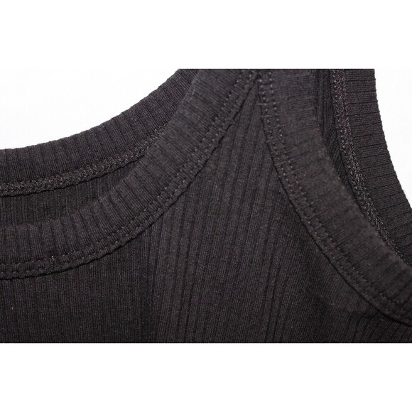 MATE THE LABEL TENCEL RIBBED KNIT ORGANIC COTTON DRESS NWT SZ S BLACK - Picture 5 of 5